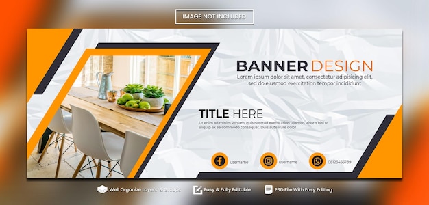 Vector minimalist design promotion and corporate social media cover template banner 02