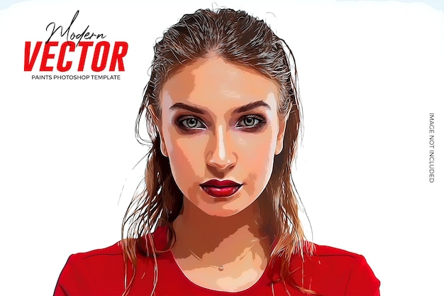 PSD vector painting art photo effect