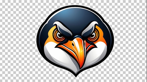 PSD vector penguin esport mascotte ontwerpt illustratie logo