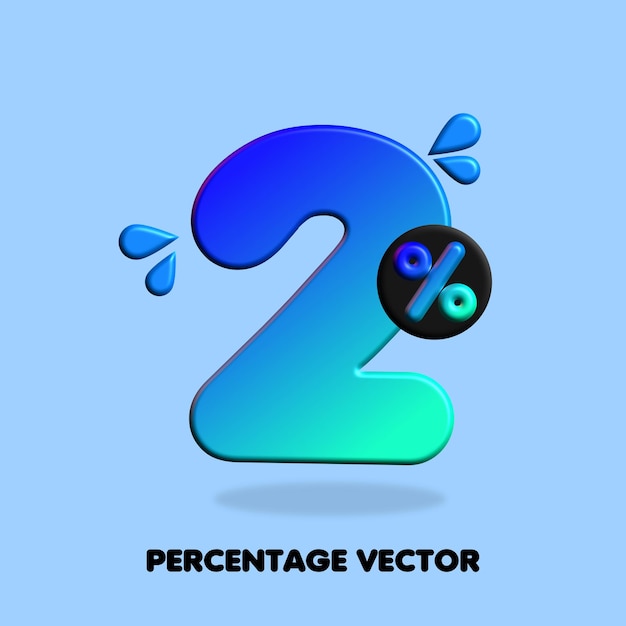 PSD vector percent discount sale number 2