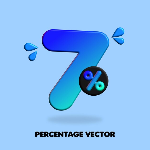 vector percent discount sale number 7