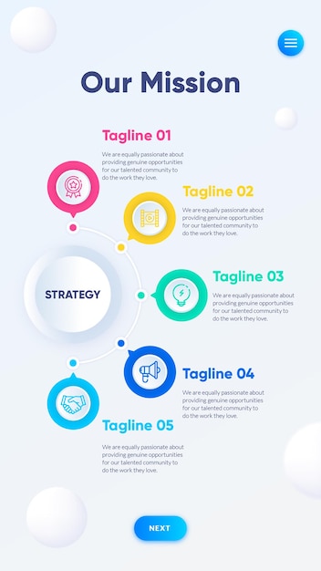 PSD vector professionele stappen infographic