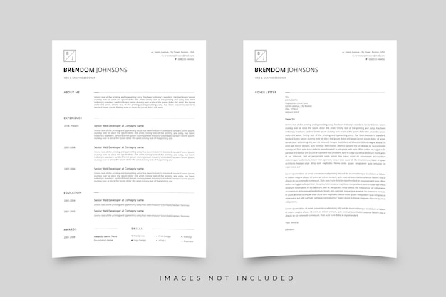 Vector resume template