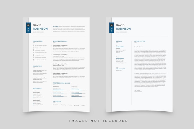 PSD vector resume template