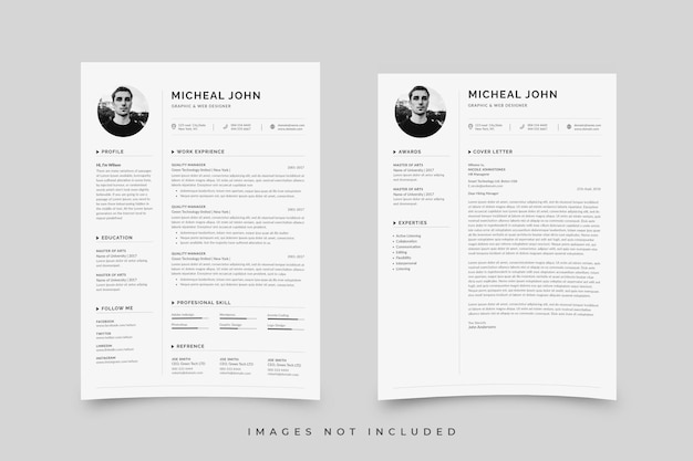 Vector resume template