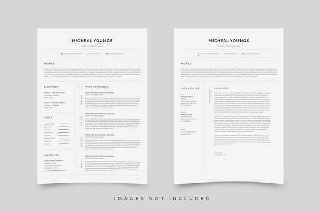PSD vector resume template