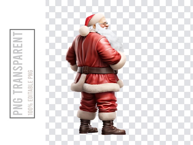 PSD vector santa claus transparent christmas event