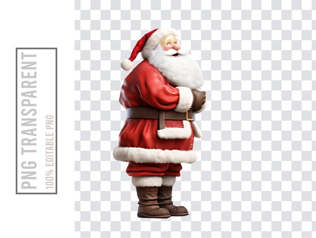 PSD vector santa claus transparent christmas event