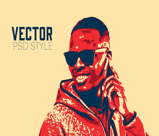 PSD vector style effect