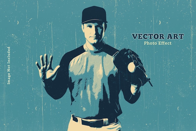 PSD vector style photo effect template