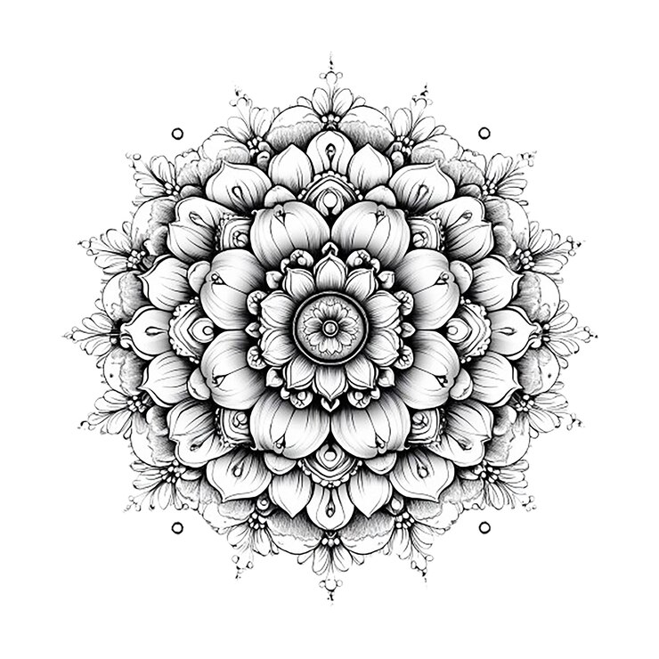 PSD vector sunflower illustration flower arrangement drawing in line art style