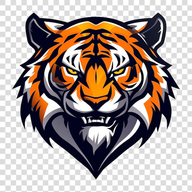 Vector tijger logo tijger icoon tijger hoofd vector geïsoleerd op transparante achtergrond png