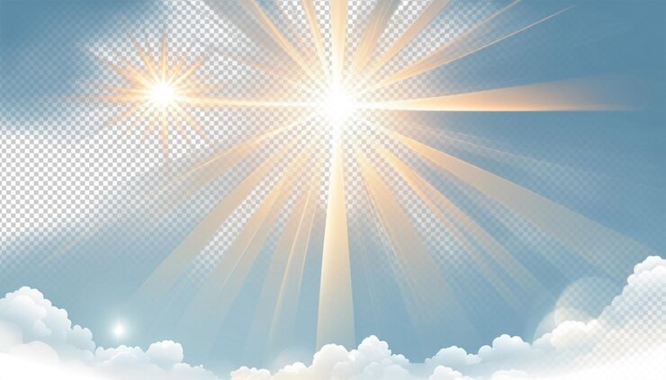 PSD 特殊なレンズフレア効果を持つベクトル透明の太陽光