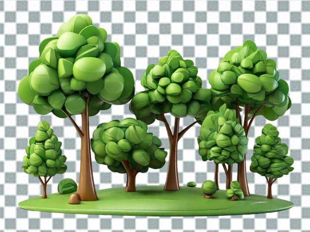PSD vector tree on transparent background