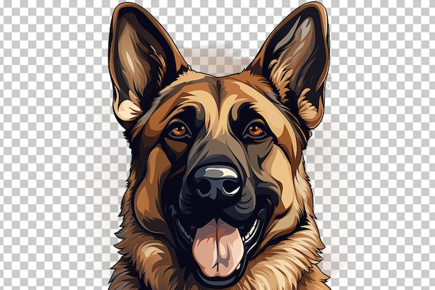 PSD vector van het hoofd van een hond