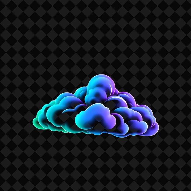 Vectorized Altocumulus Cloud With Smooth Lines Crisp Edges and Digital Precision Digital Neons of