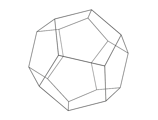 Veelhoekige mesh wireframe abstracte 3D-vorm
