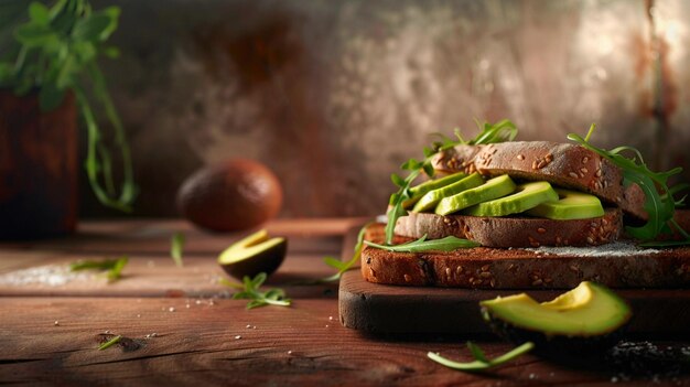 Vegan sandwich concept van de nationale sourdough bread day