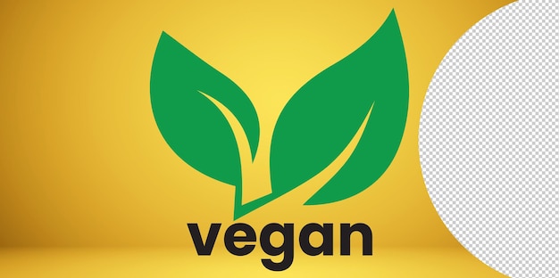 Veganistisch embleem Veganistisch geweldig ontwerp op transparante achtergrond Logo symbool achtergrond