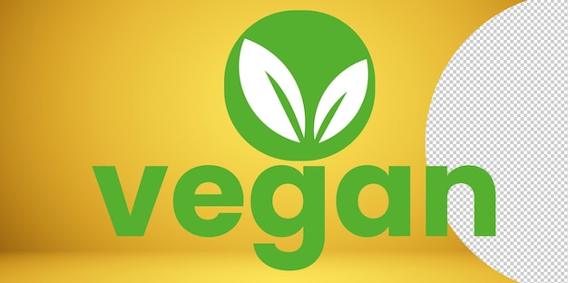 Veganistisch embleem Veganistisch geweldig ontwerp op transparante achtergrond Logo symbool achtergrond