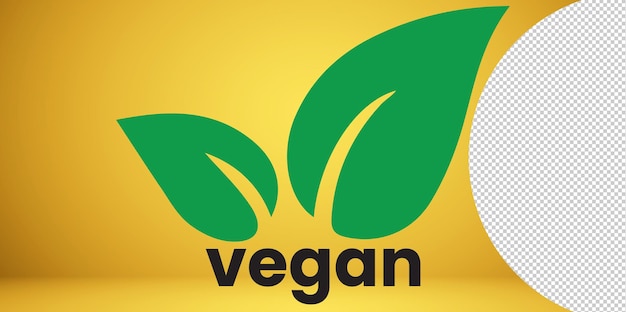 Veganistisch embleem Veganistisch geweldig ontwerp op transparante achtergrond Logo symbool achtergrond
