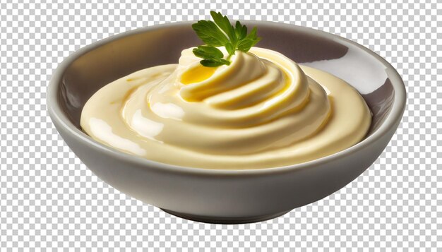 PSD vegetabele mayonaise op een transparante achtergrond