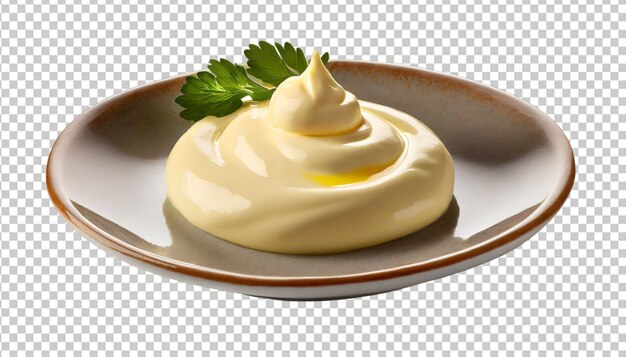 PSD vegetabele mayonaise op een transparante achtergrond