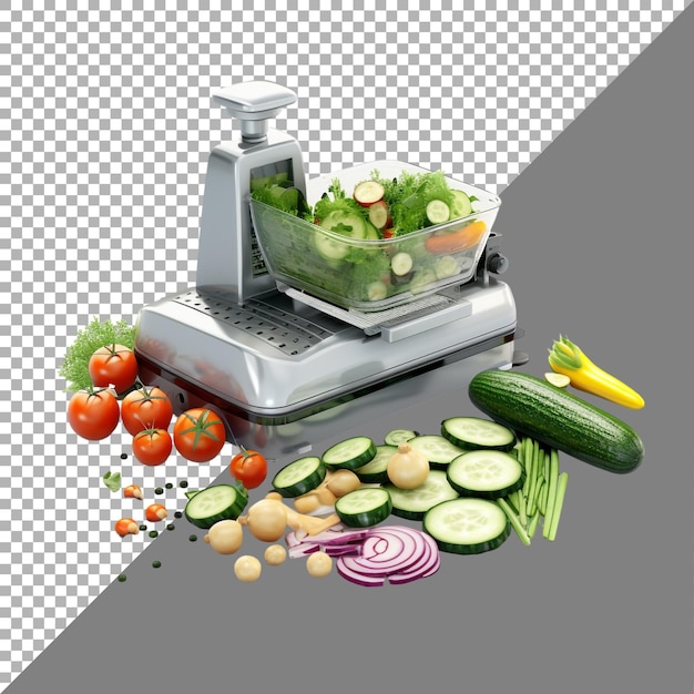 PSD vegetable chopper tegen een doorzichtige achtergrond ai gegenereerd