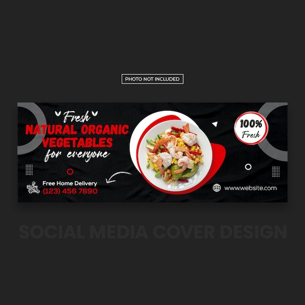 Vegetable facebook cover and social media banner template design