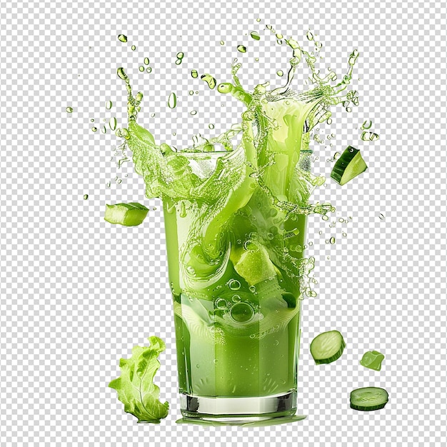 PSD vegetable juice isolated on transparent background