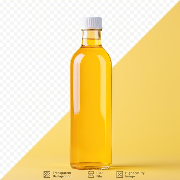 PSD vegetable oil in plastic container transparent background