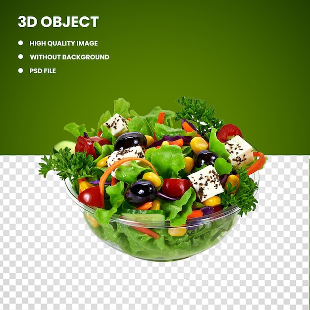 PSD vegetable salad dish