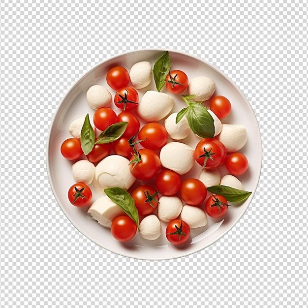 PSD vegetable salad isolated on white