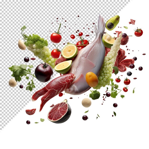 PSD vegetables isolated on transparent background