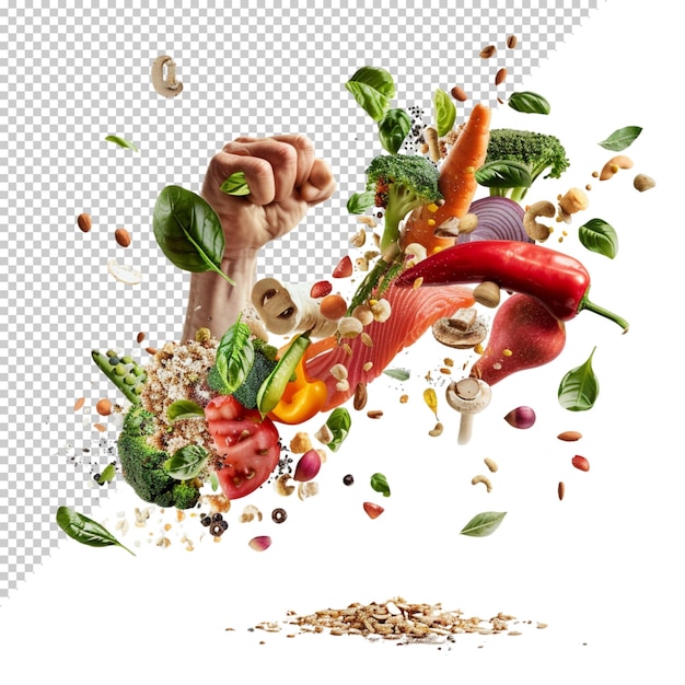 PSD vegetables isolated on transparent background