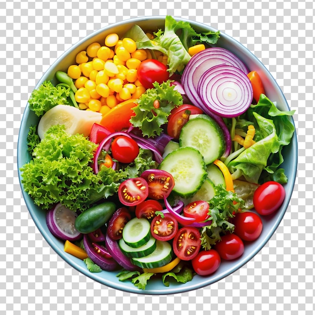 Vegetables on plate isolated on transparent background