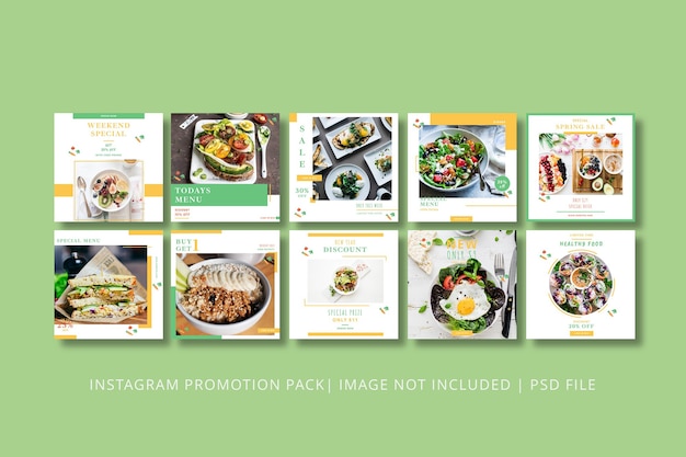 Vegetarische Instagram post grafische sjabloon