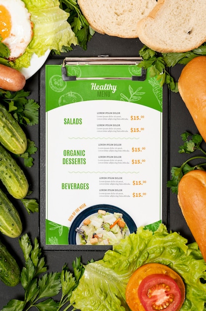 PSD veggies and egg restaurant morning menu