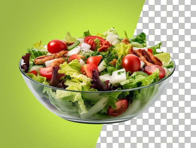 PSD vegitables salad with transparent background