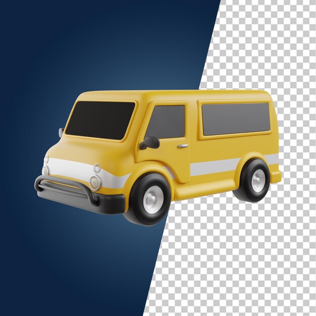 Vehicle 3d icons render clipart