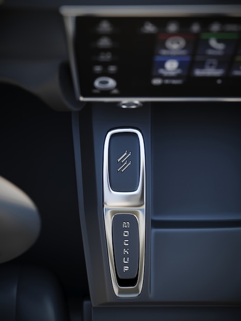 Vehicle logo mock-up inside car