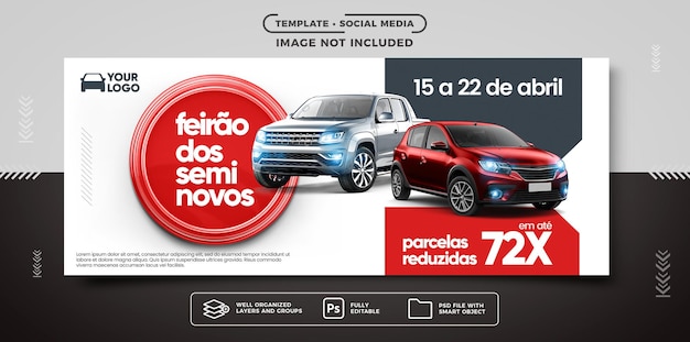 Vehicle sales social media banner template