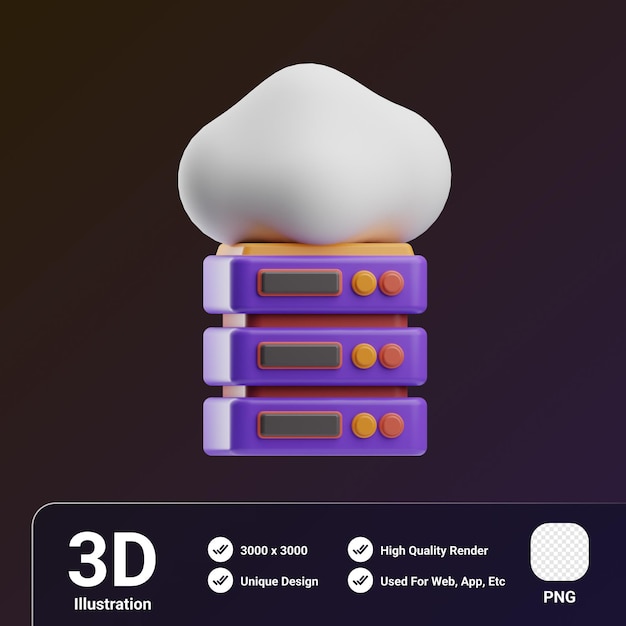 PSD veilige betaling object cloud data 3d illustratie