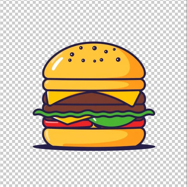 Vektorikon illustrasjon Fargerik hamburger Isolert på hvit bakgrunn