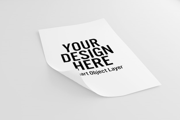 PSD vel papier mock up