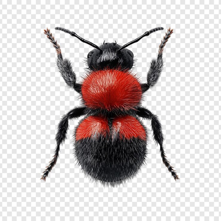 PSD velvet ant macro fotografie