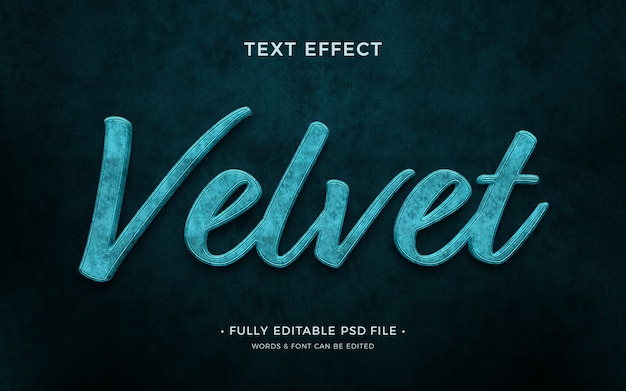 Velvet texture text effect