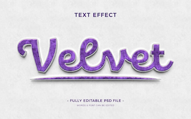 velvet texture text effect