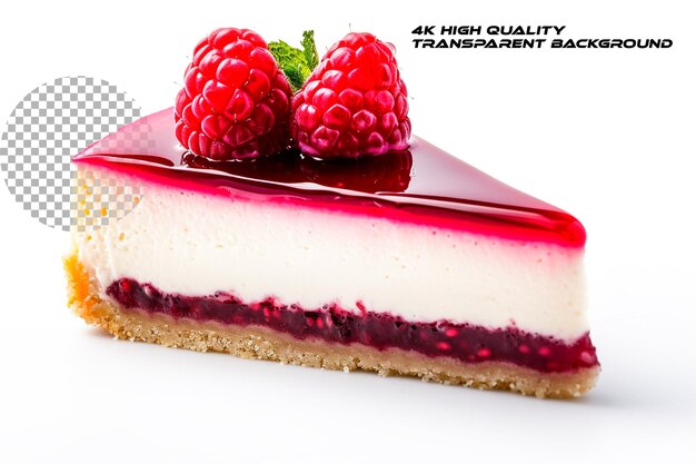 PSD a velvety cheesecake adorned with a layer of sweetness on transparent background