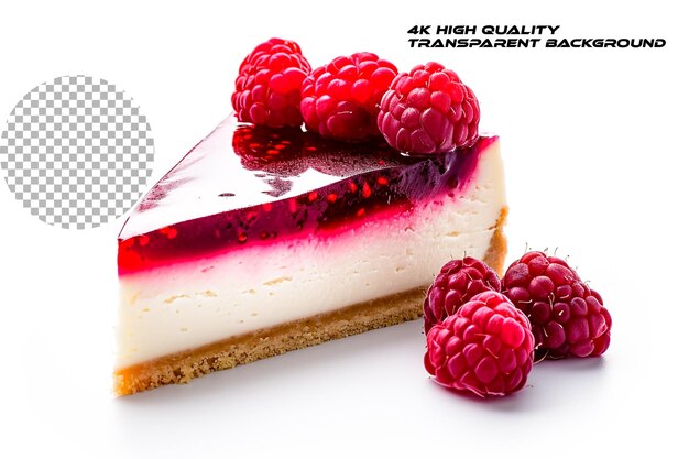 PSD a velvety cheesecake infused with floral notes on transparent background